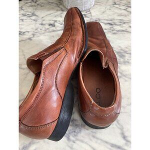 Aldo Edmondson Slip-on Cognac Brown Leather Dress Shoes For Mens Size 11